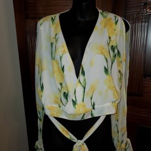 NWT XL open shoulder top